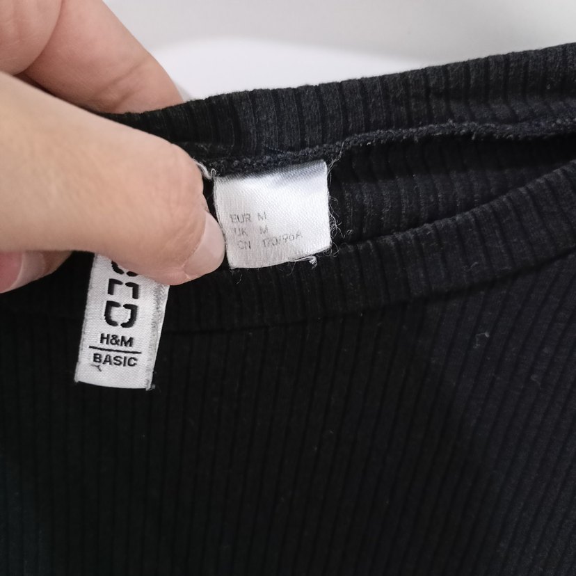 H&M Siyah Uzun Kollu Basic T-shirt - Görsel 5