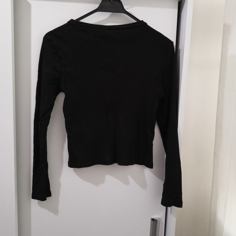 H&M Siyah Uzun Kollu Basic T-shirt - Görsel 2