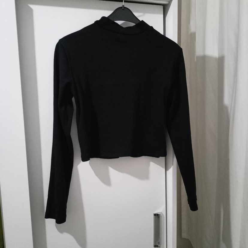 Siyah Fermuarlı Dik Yaka Kadın Kışlık Kazak - Görsel 2