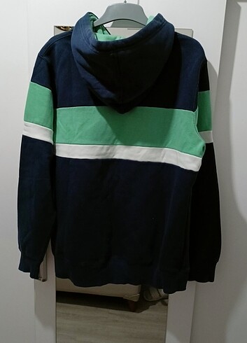 Pull and Bear Pull & Bear lacivert yeşil detaylı sweatshirt