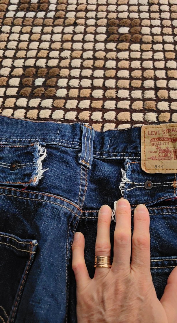 Kadın Mavi Parlak Denim Normal Boy Kot Pantolon - Görsel 2