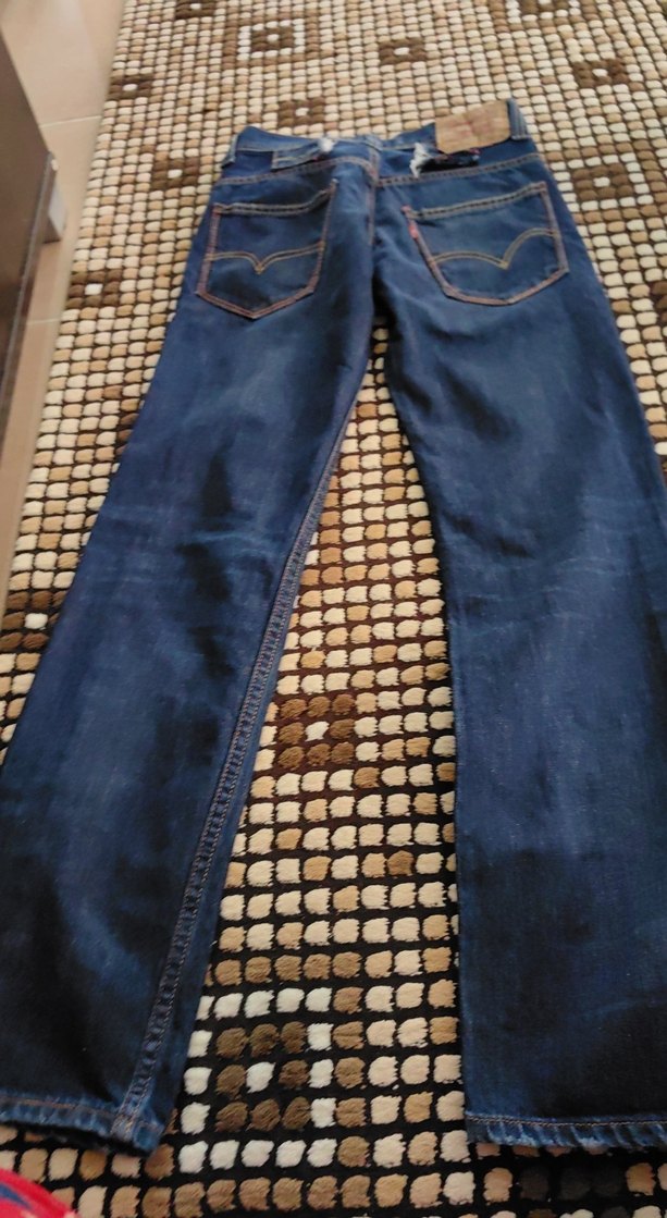Kadın Mavi Parlak Denim Normal Boy Kot Pantolon - Görsel 5