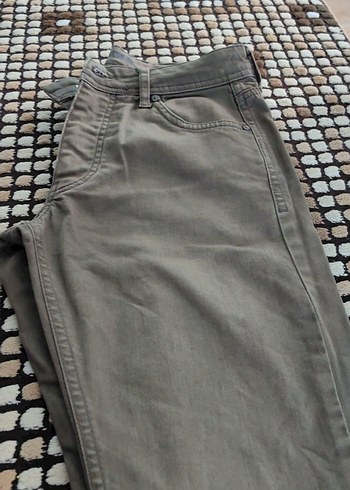 Düğmeli Kahverengi Erkek Pantolon - Görsel 5