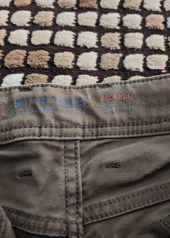 Düğmeli Kahverengi Erkek Pantolon - Görsel 2