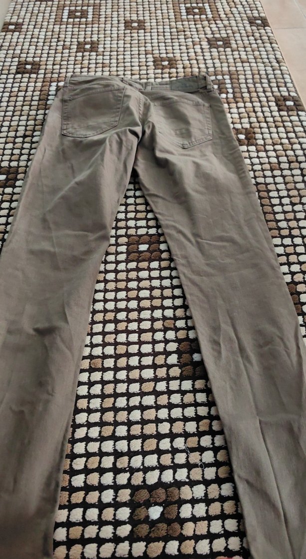 Düğmeli Kahverengi Erkek Pantolon - Görsel 4