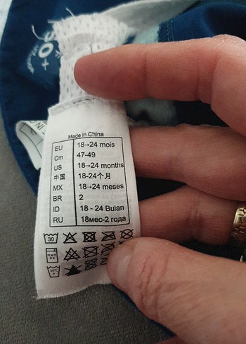 decatlon  nabalji marka uv korumali Mavi Erkek Çocuk  Şapkası - Görsel 5