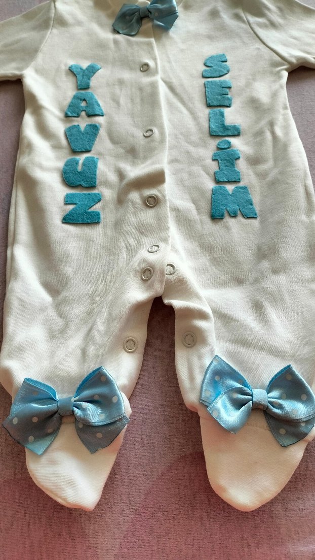 Yavuz Selim yazılı el emeği zıbın seti - Görsel 2