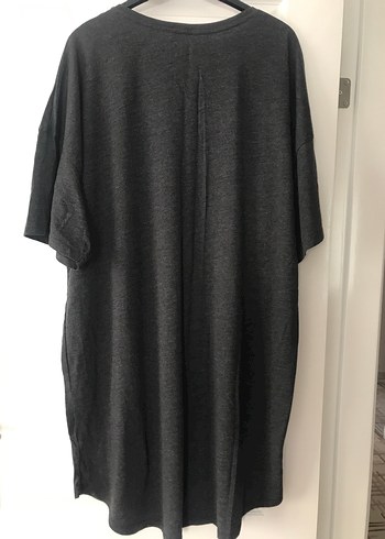 Gri Rahat Kesim Kısa Kollu Hamile Tişörtü - Görsel 3