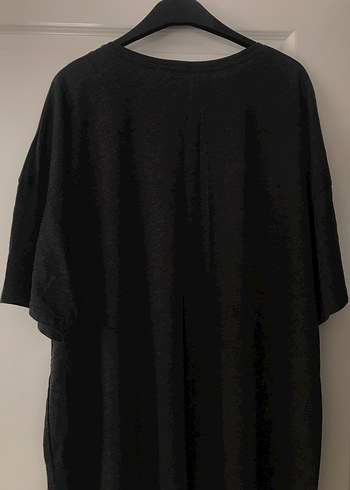 Gri Rahat Kesim Kısa Kollu Hamile Tişörtü - Görsel 4