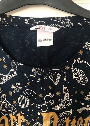 Lacivert Harry Potter Desenli Hamile Tişörtü - Görsel 3