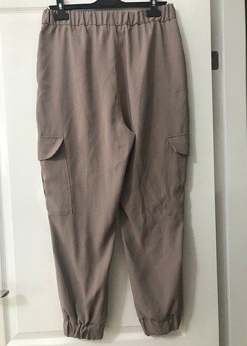 Bej Kadın Rahat Kesim Kumaş Pantolon - Görsel 3