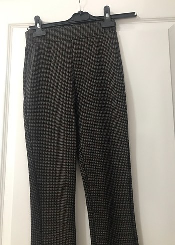 Gri Kadın Pilili Midi İspanyol Paça Tayt - Görsel 2