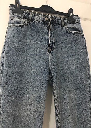 Kadın Mavi Normal Kesim Denim Pantolon - Görsel 2
