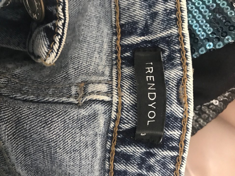 Kadın Mavi Normal Kesim Denim Pantolon - Görsel 4