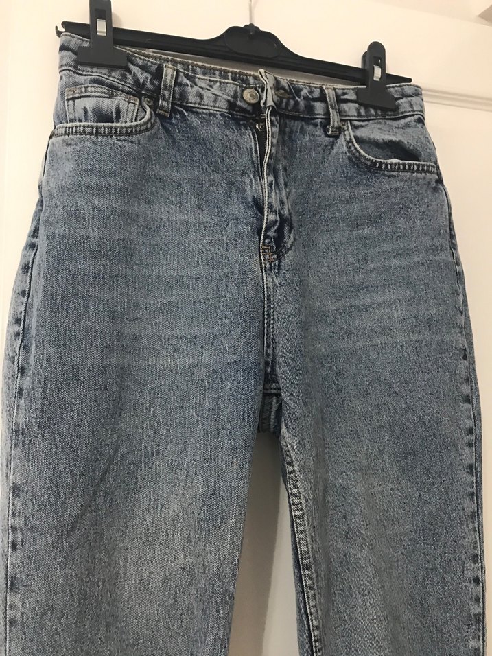 Kadın Mavi Normal Kesim Denim Pantolon - Görsel 2