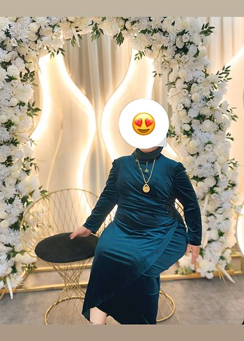 Abiye Uzun Kollu Altın Renkli Fitted Abiye