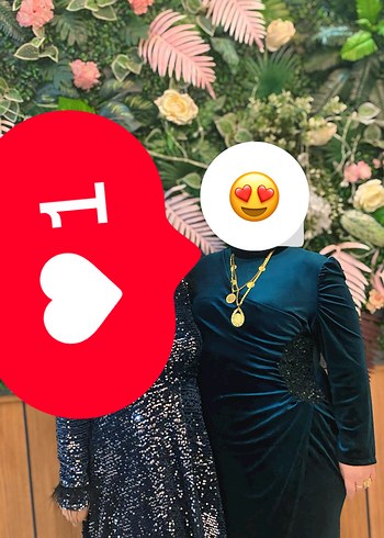 Uzun Kollu Altın Renkli Fitted Abiye