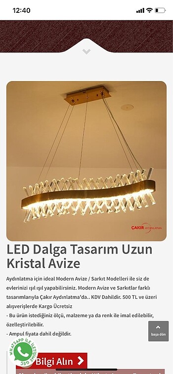 Diğer Led uzun kristal avize