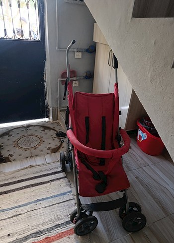 Kırmızı baston Bebek Arabası ı