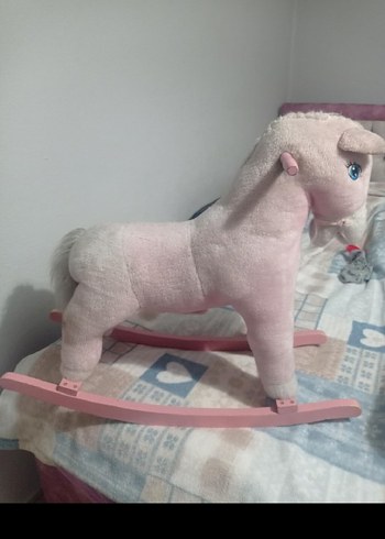 Pembe Peluş Sallanan At Oyuncak