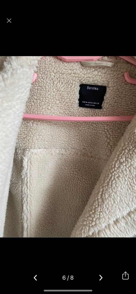 Beyaz Kürklü bershka hiç giyilmedi neredeyse - Görsel 4