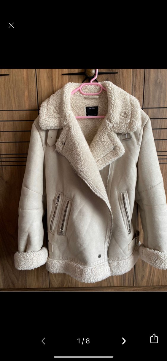 Beyaz Kürklü bershka hiç giyilmedi neredeyse - Görsel 5