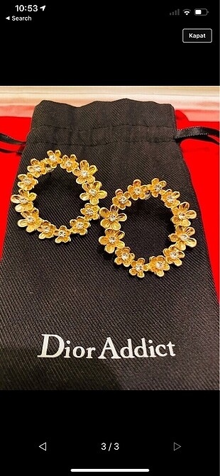 Beden altın Renk Van Cleef model küpe