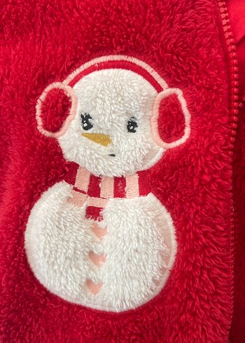 Kız Bebek Kırmızı Kapüşonlu Tulum - Görsel 7