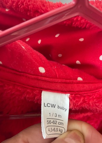 Kız Bebek Kırmızı Kapüşonlu Tulum - Görsel 5