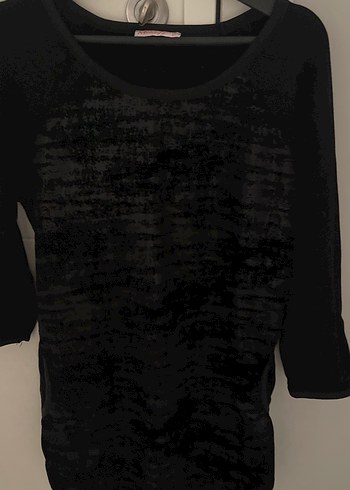 Siyah Triko Uzun Kollu mini elbise - Görsel 2