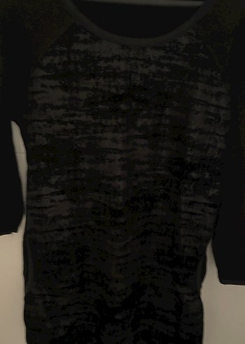 Siyah Triko Uzun Kollu mini elbise - Görsel 3