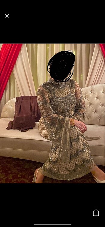 Ful taşlı çok şık abiye