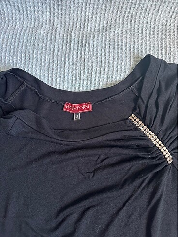 xl Beden siyah Renk Taşlı bluz
