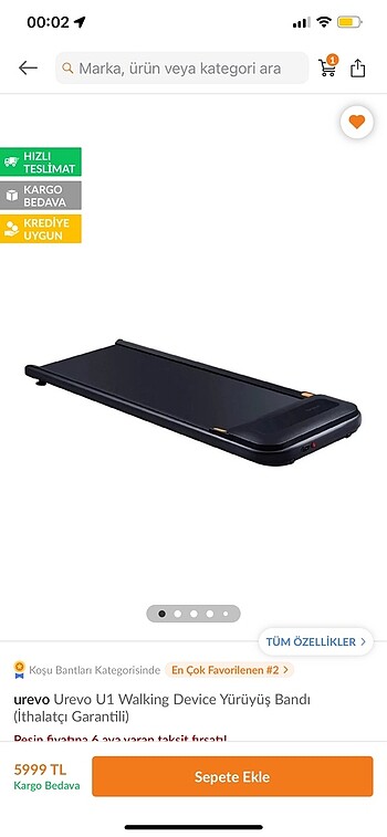 Beden Urevo yürüyüş bandı