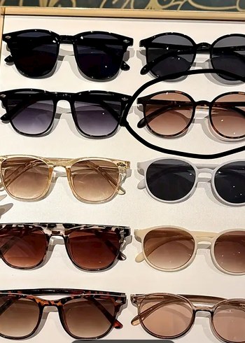 Kahverengi Transparan Kadın Güneş Gözlüğü - Görsel 3