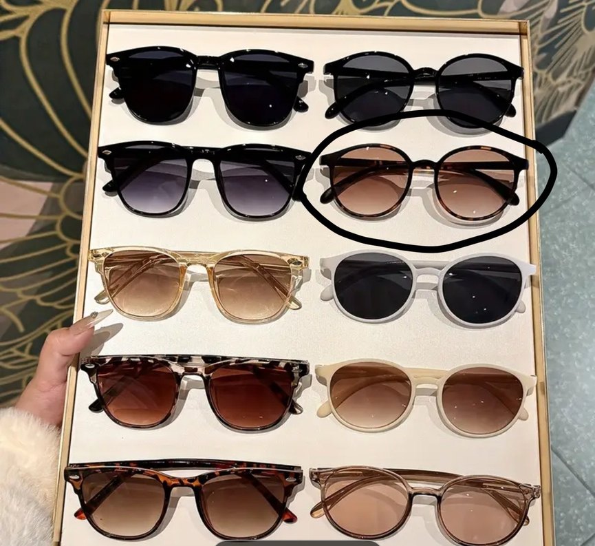 Kahverengi Transparan Kadın Güneş Gözlüğü - Görsel 3