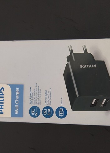 Philips şarj aleti sıfır kutulu 