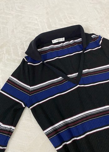 Çizgili Pilili Uzun Kadın Elbise - Görsel 2