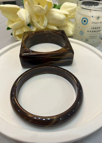 Kahverengi Vintage Tokalı Kadın Bileklik - Görsel 5