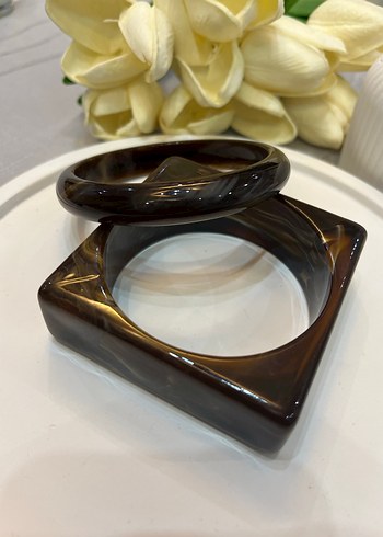 Kahverengi Vintage Tokalı Kadın Bileklik - Görsel 2