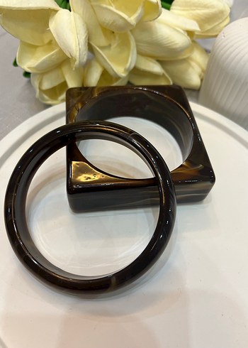 Kahverengi Vintage Tokalı Kadın Bileklik - Görsel 4