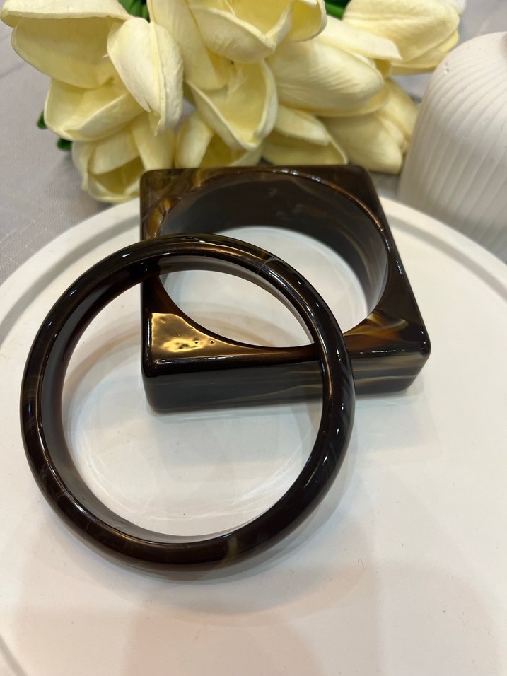 Kahverengi Vintage Tokalı Kadın Bileklik - Görsel 4