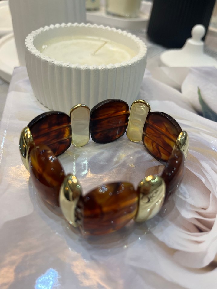 Kahverengi  Boncuklu Bileklik - Görsel 2