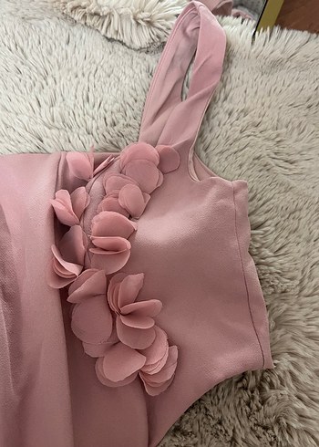 Pembe Mini Straplez Bustiyer Fırfır Detaylı - Görsel 3