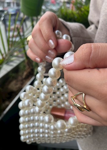 İnci işlemeli çanta - Görsel 3