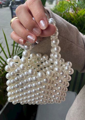 İnci işlemeli çanta - Görsel 4