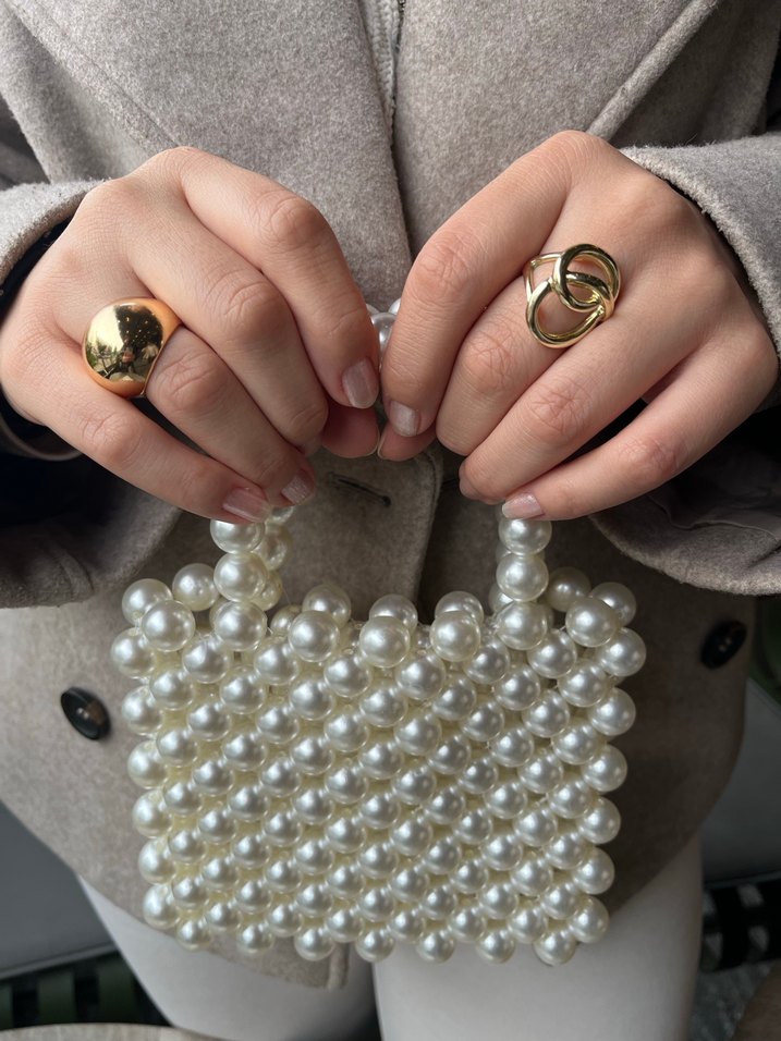 İnci işlemeli çanta - Görsel 5