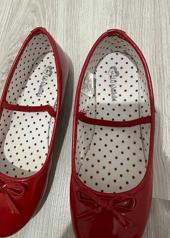 Kız Çocuk Kırmızı Tokalı Babet - Görsel 3