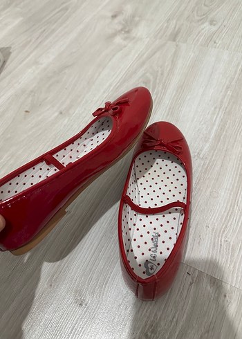 Kız Çocuk Kırmızı Tokalı Babet - Görsel 5