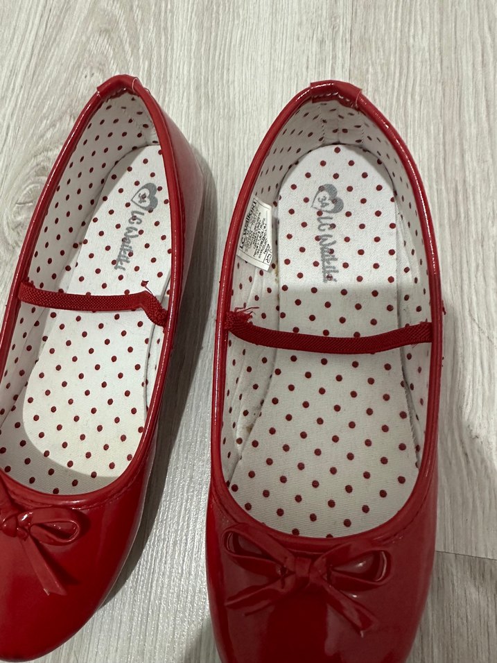 Kız Çocuk Kırmızı Tokalı Babet - Görsel 3